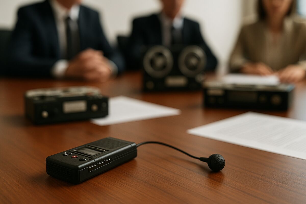 podsłuch w polityce mikrofon na spotkaniu